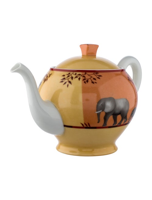 Hermès Africa Porcelain Teapot Tabletop & Kitchen HER54696 The