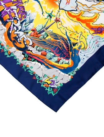 Hermès The Alfee Libre Comme l'Ange Silk Scarf
