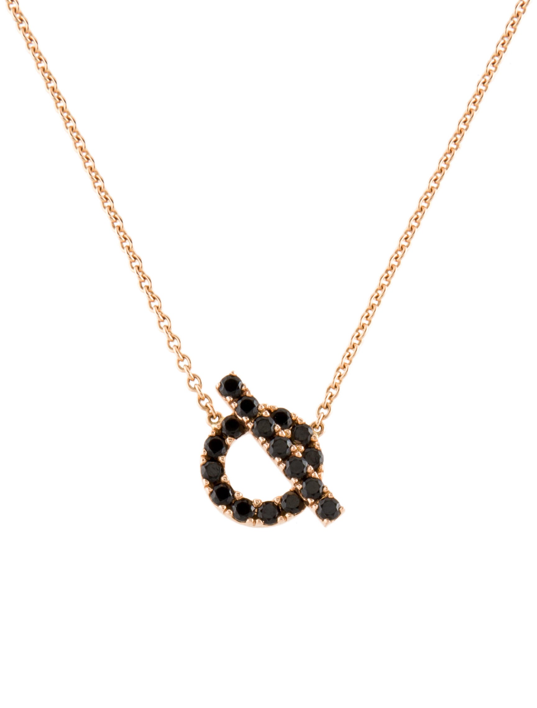 Hermès 18K Spinel Finesse Pendant Necklace 18K Rose Gold Pendant