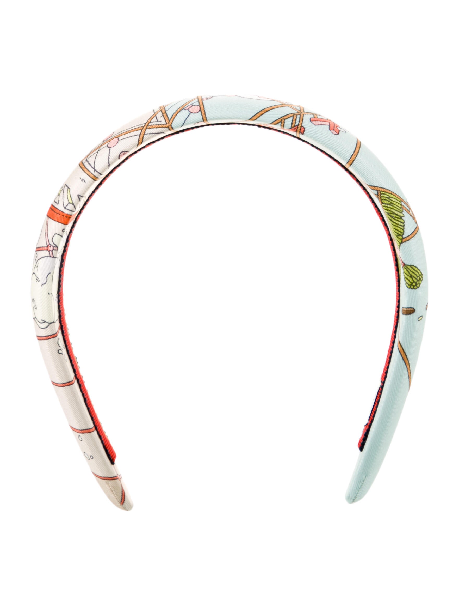 【HERMES】\"La Legende du Cheval\" Gina headband Hermès 'La Legende du Cheval' Gina Headband - Blue Hair