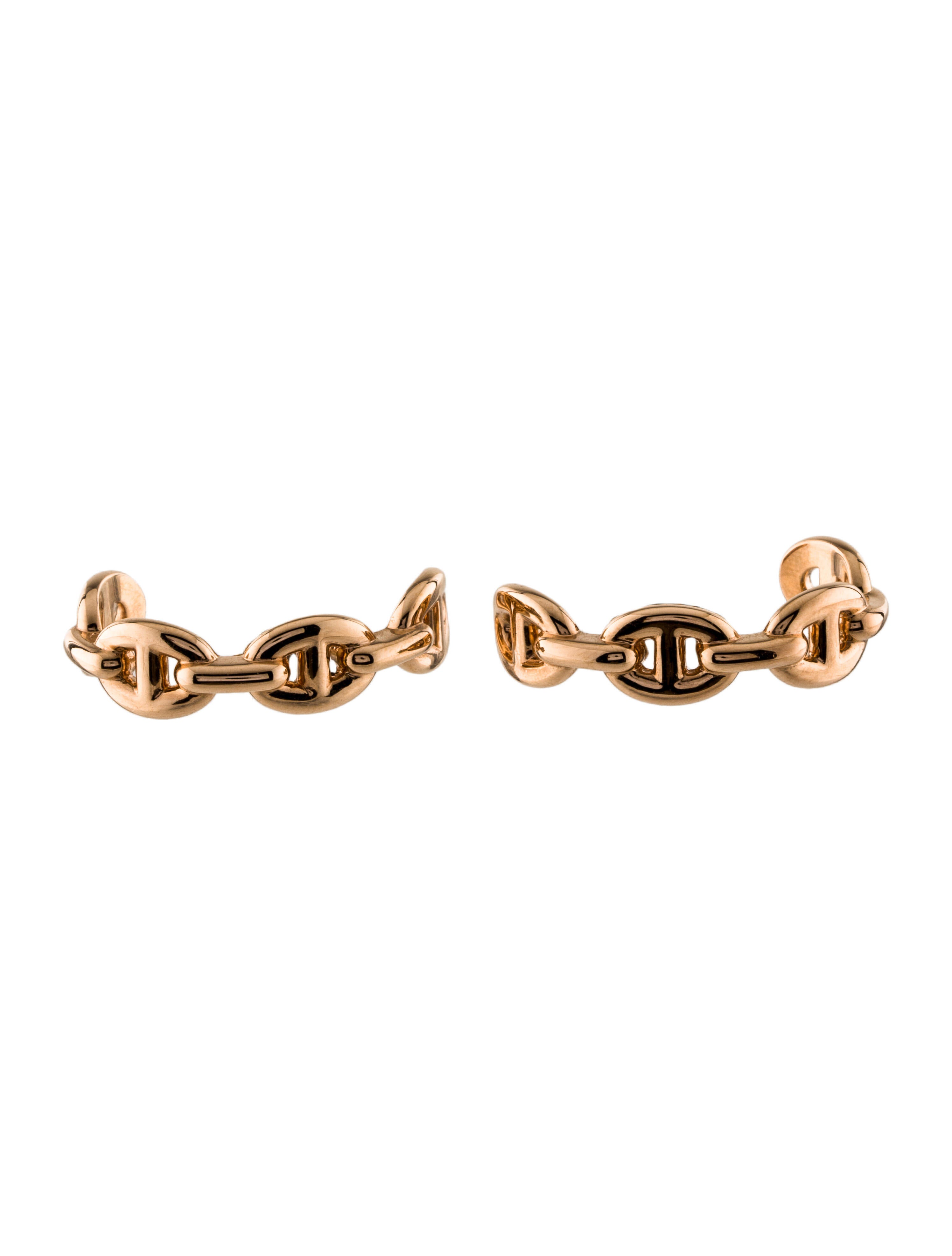 HERMES シェーヌダンクル ピアス Chaind d'ancre Enchainee HERMES エルメス ピアス アンシェネ Enchainee Earrings Chaine