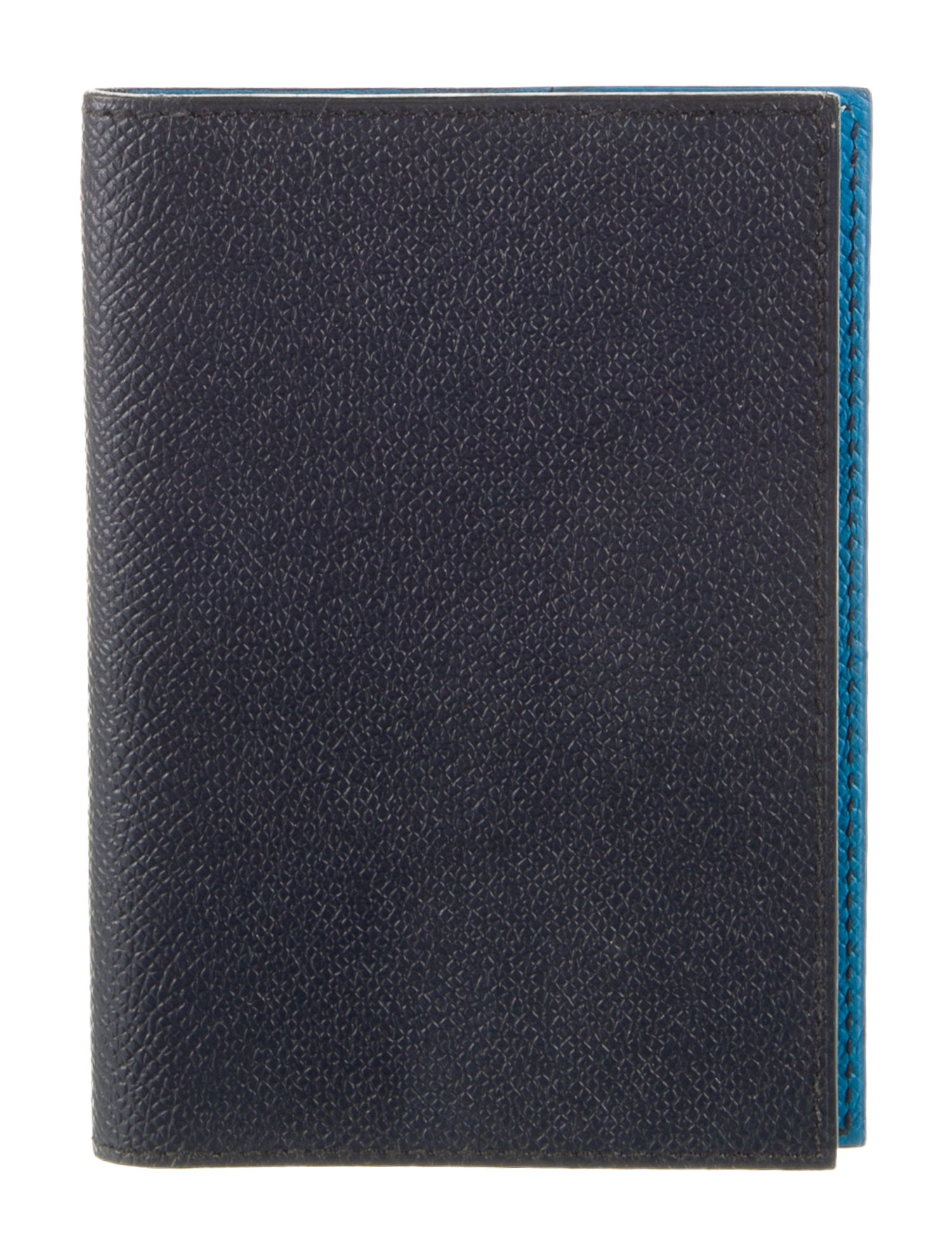 Hermès Epsom Verso MC² Magellan Passport Holder Blue Travel