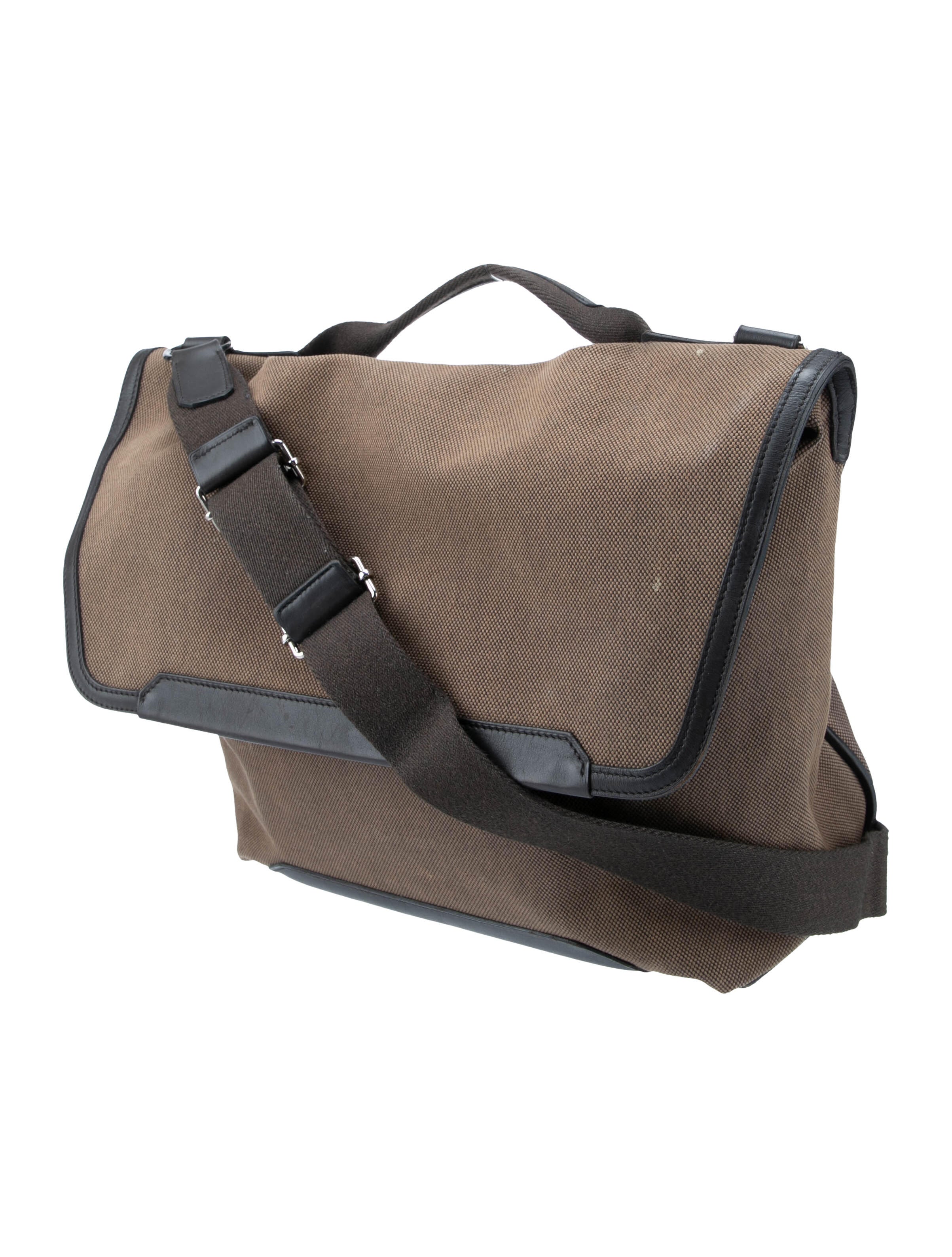 Hermès Toile & Sombrero Alleretour Messenger Bag Brown Messenger Bags