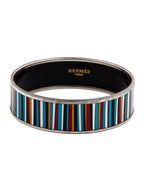 Hermès Enamel Wide Bangle Bracelet