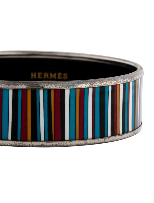 Hermès Enamel Wide Bangle Bracelet