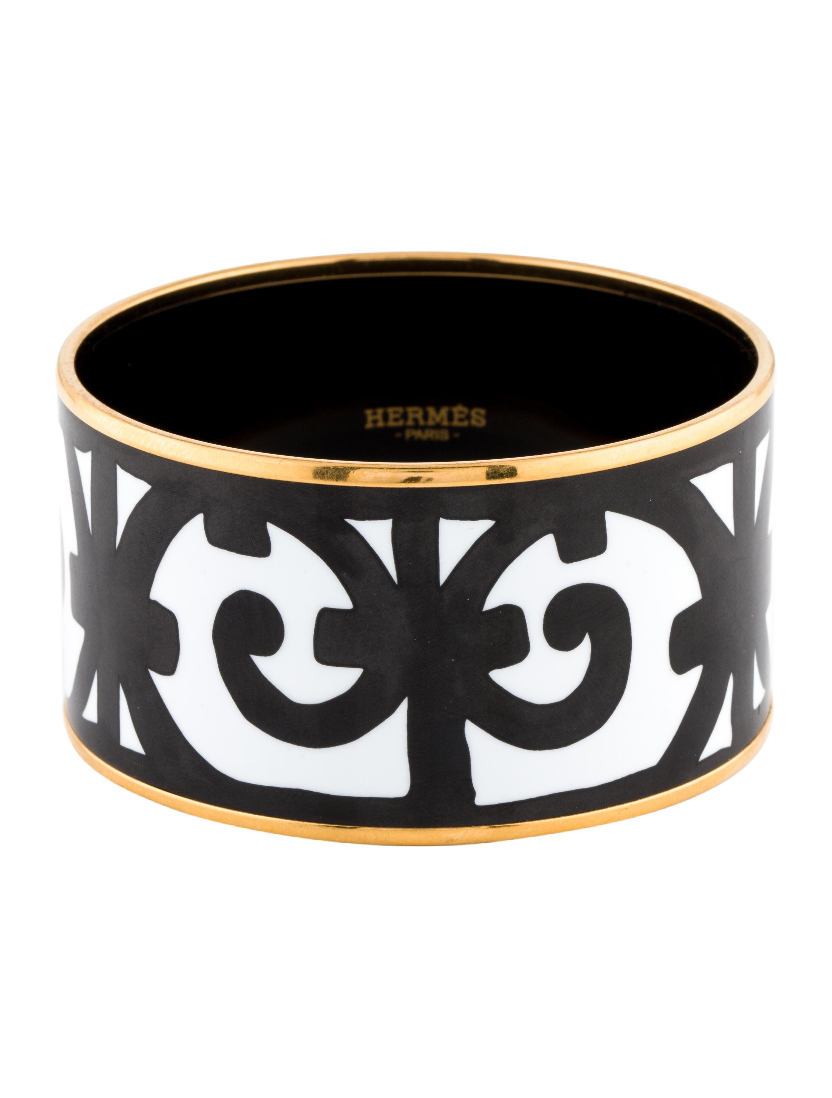 Hermès Enamel Balcons du Guadalquivir Extra Wide Bangle