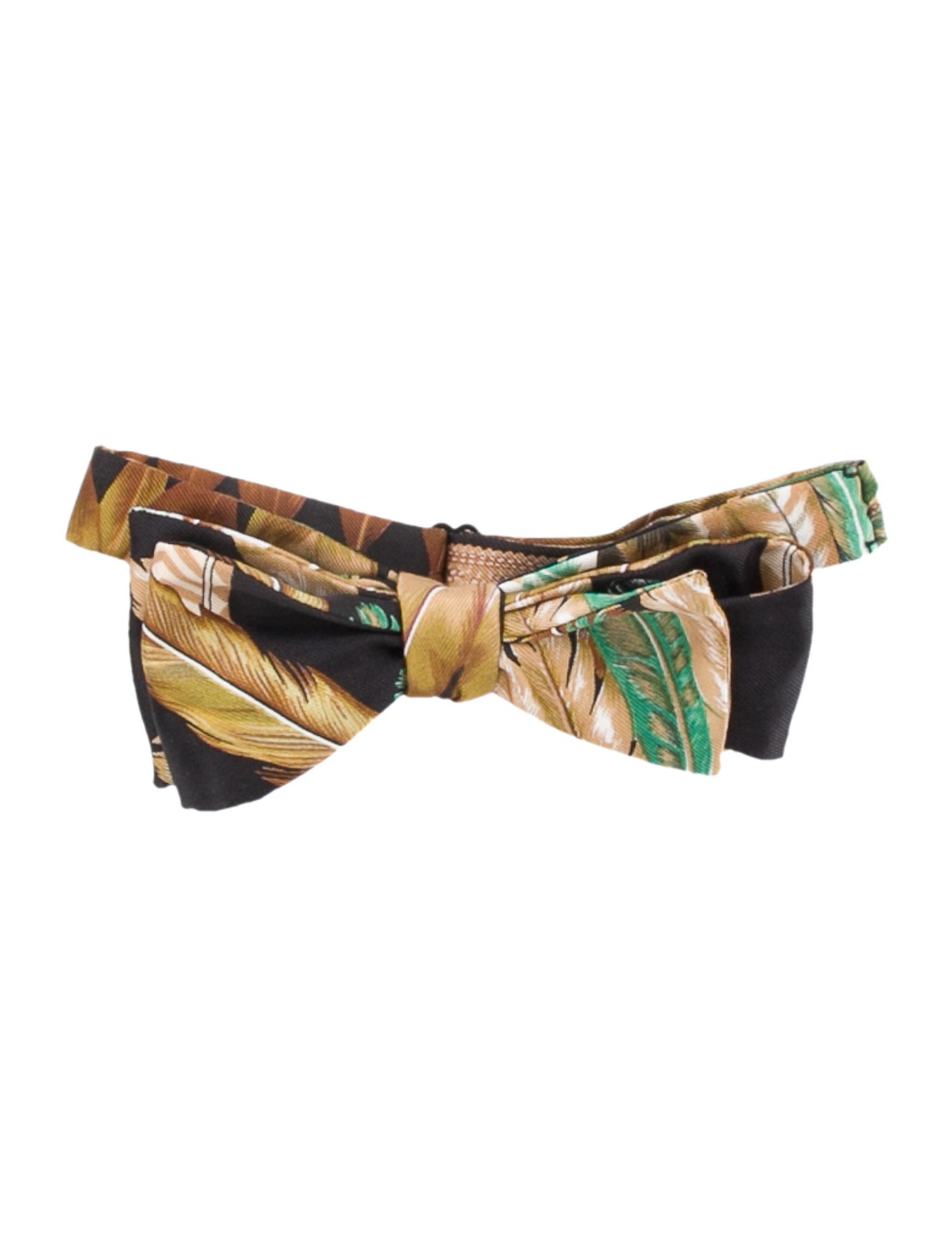 Hermès Silk Pattern Print Bow Tie Black Bow Ties, Suiting Accessories