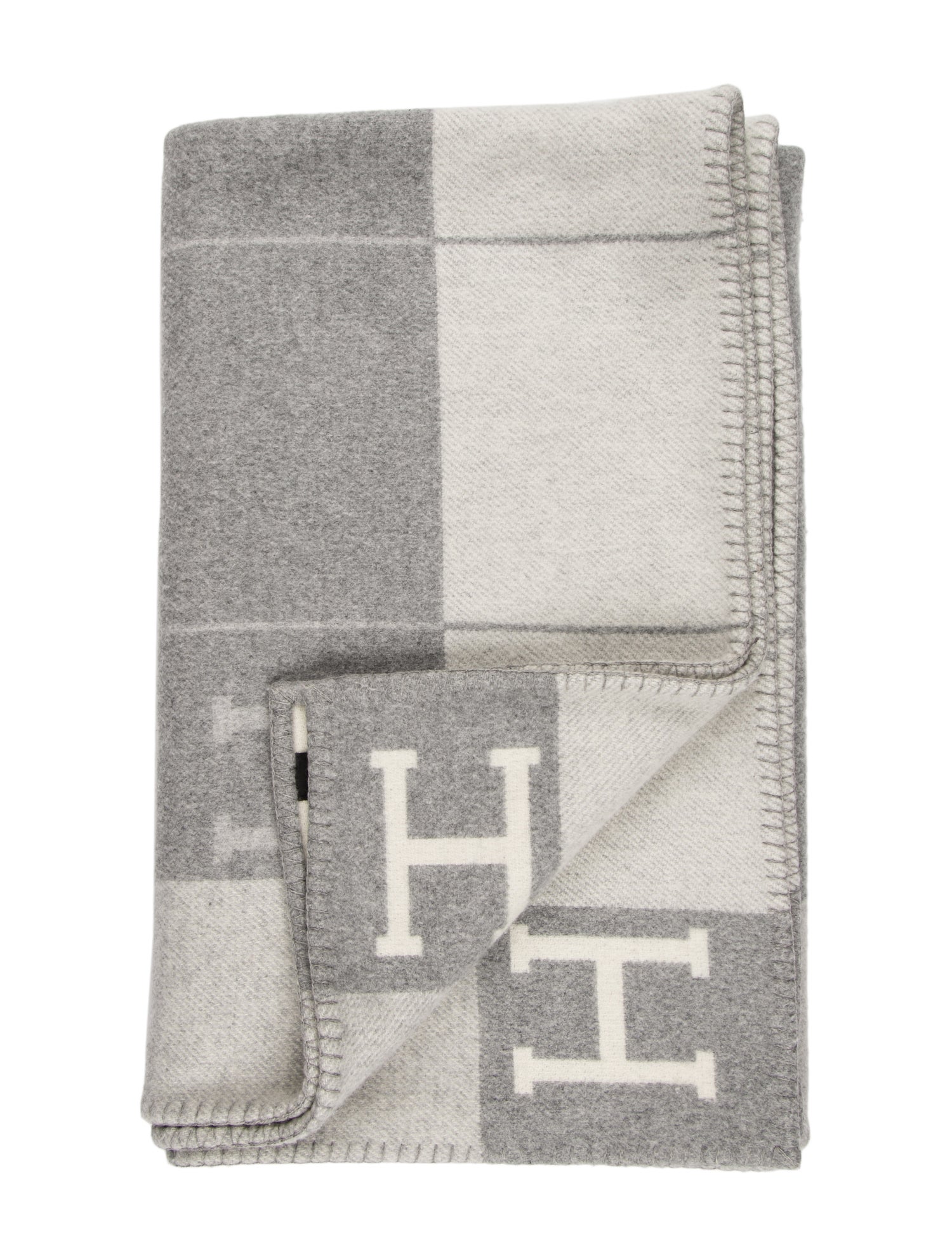 Hermès Avalon III Throw Blanket Grey Pillows, Pillows & Throws HER573849 The RealReal