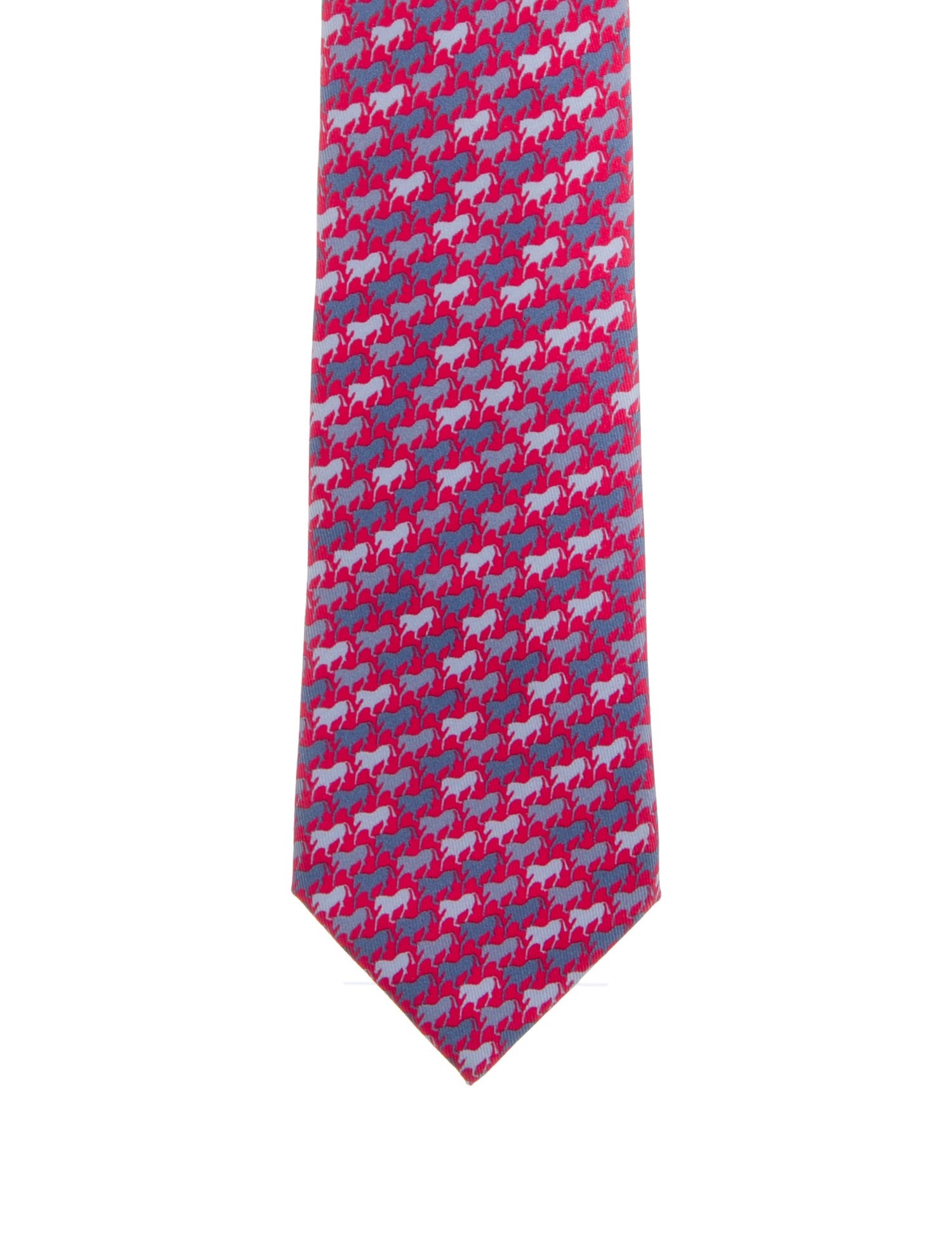 Hermès Horse Pattern Silk Tie