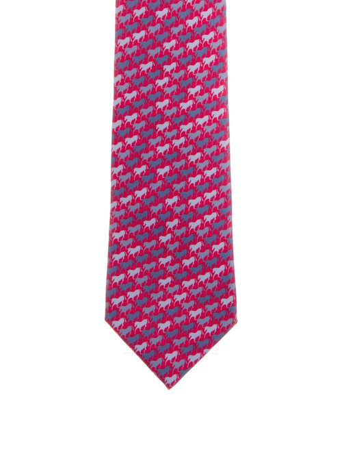 Hermès Horse Pattern Silk Tie