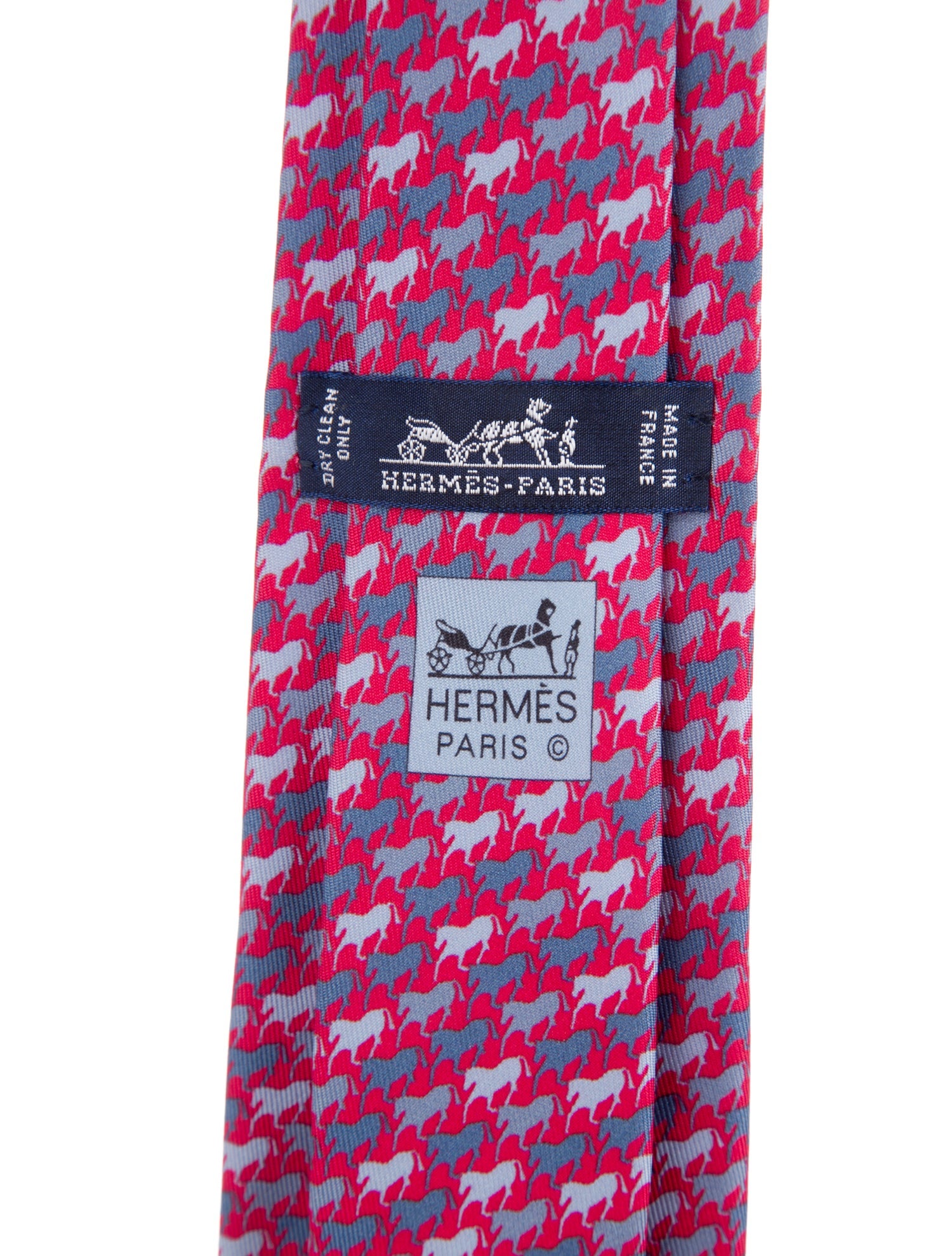 Hermès Horse Pattern Silk Tie