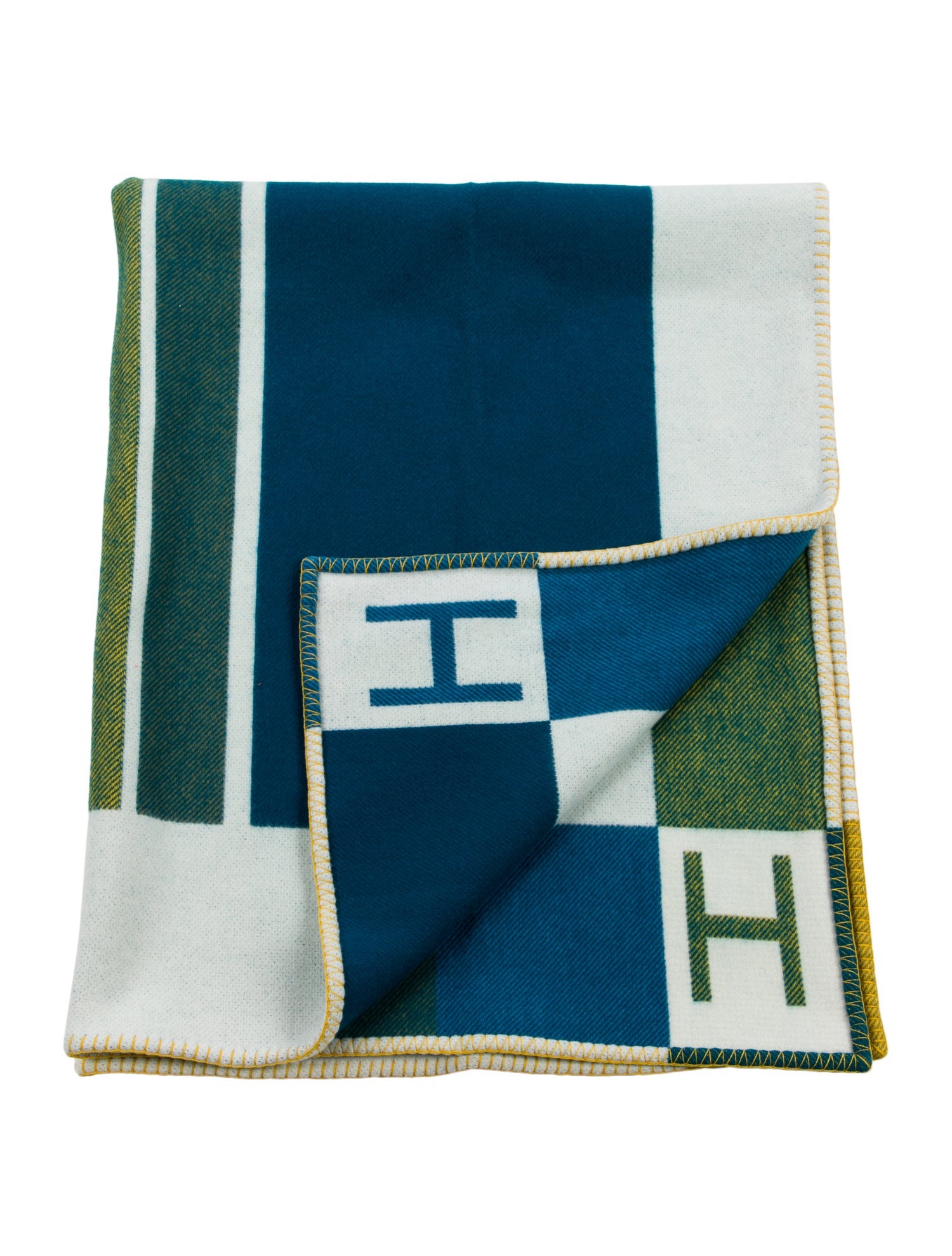 Hermès Avalon Vibration Throw Blanket Blue Throws, Pillows & Throws