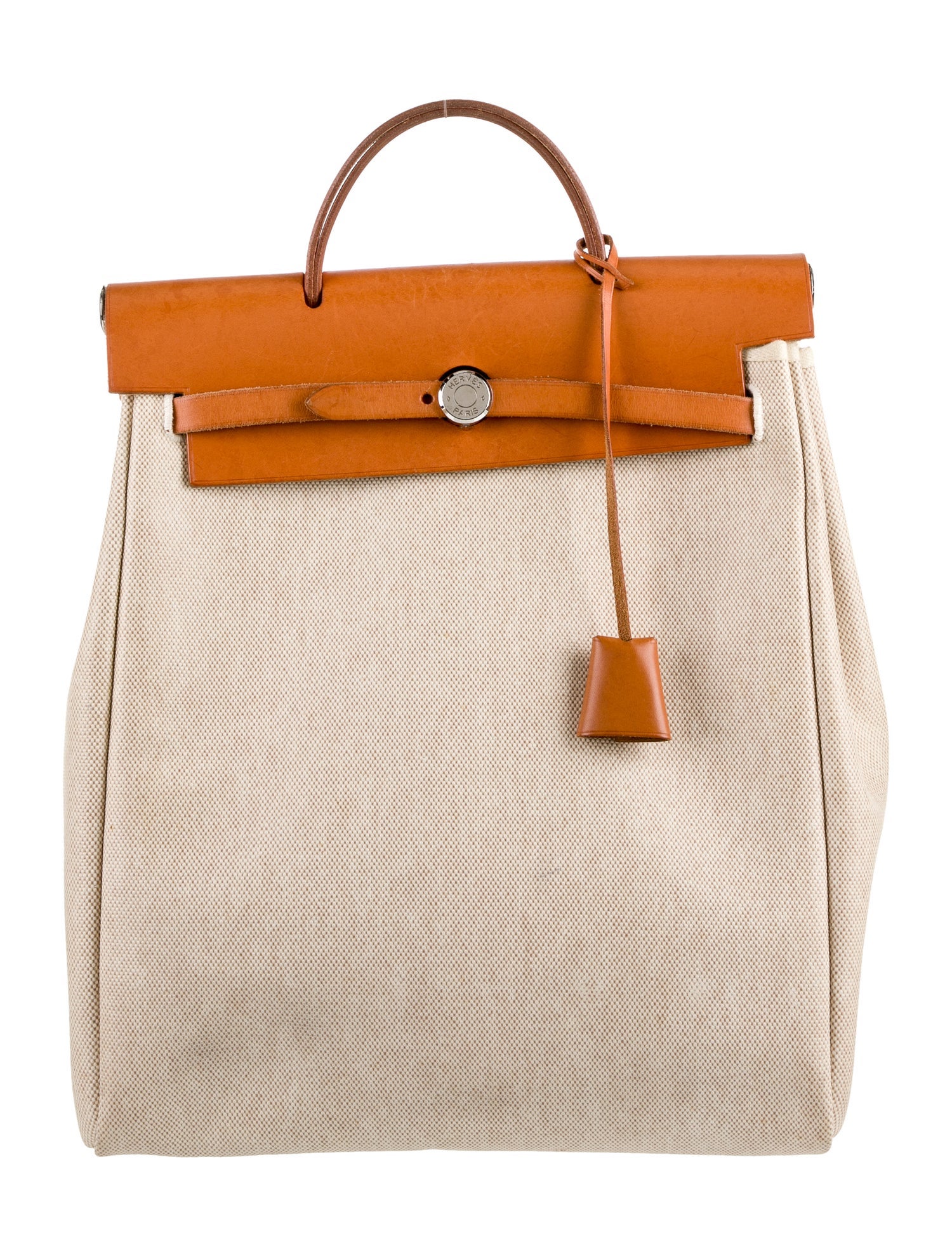 Hermès Toile Herbag Backpack Neutrals Backpacks, Handbags HER576899