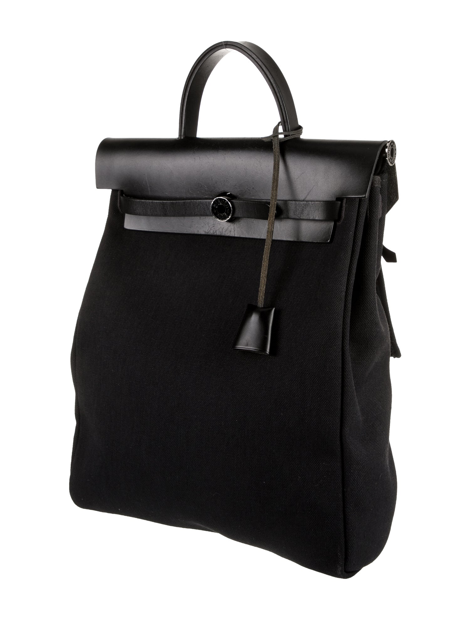 Hermès Toile Herbag Backpack Black Backpacks, Handbags HER595204