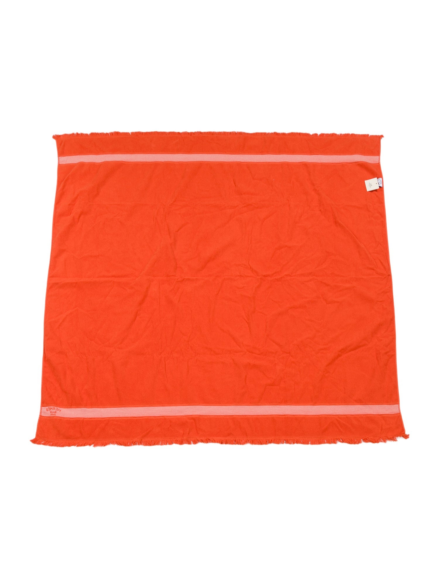 Hermès Large Model Yachting Beach Towel Orange Bath, Bedding & Bath