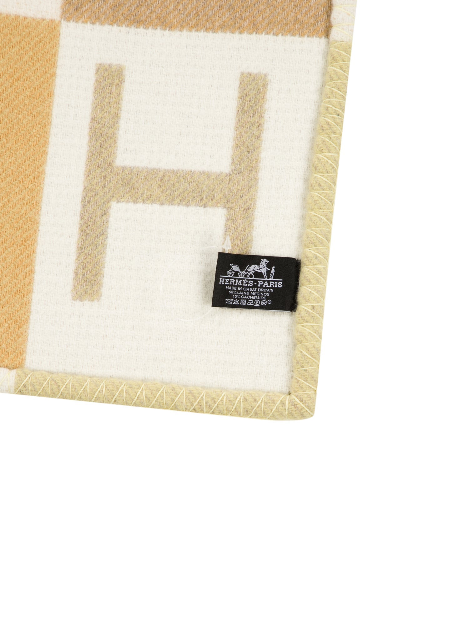 Hermès Tartan Dye Throw Blanket Blue HER465039 The RealReal