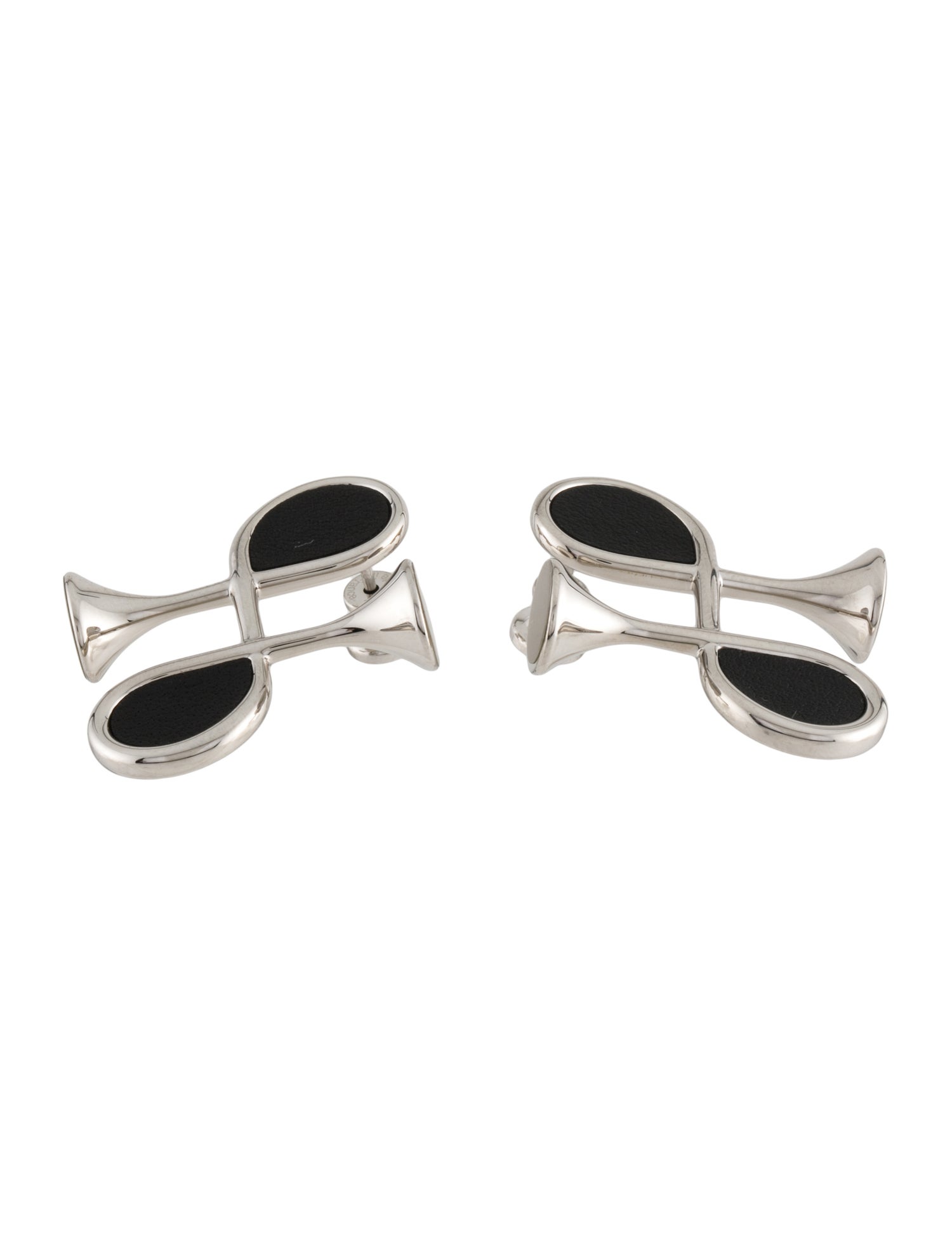 Hermès Cor H Stud Earrings - Palladium-Plated Stud, Earrings