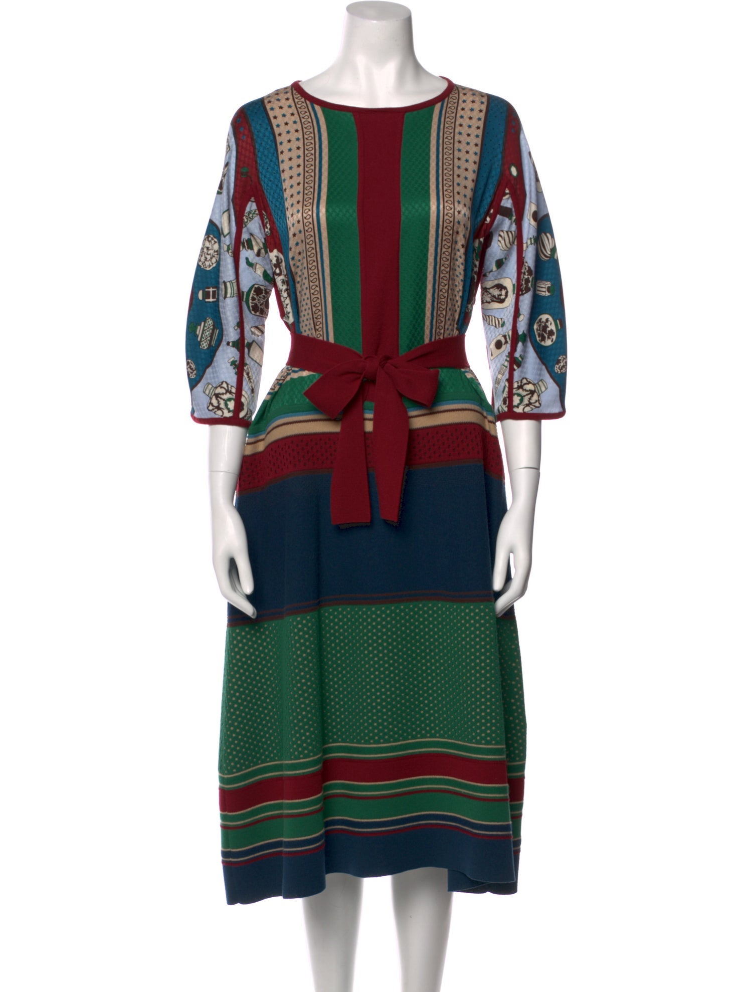 Hermès Silk Midi Length Dress Dresses, Clothing HER583811 The