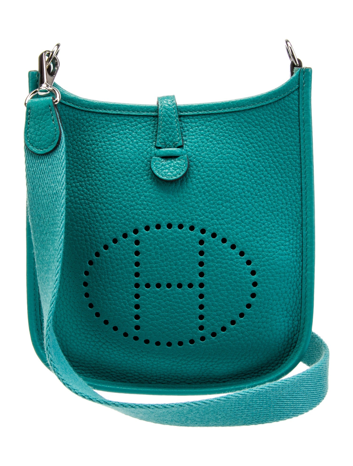 Hermès Clemence Evelyne TPM 16 Blue Crossbody Bags, Handbags HER585578 The RealReal