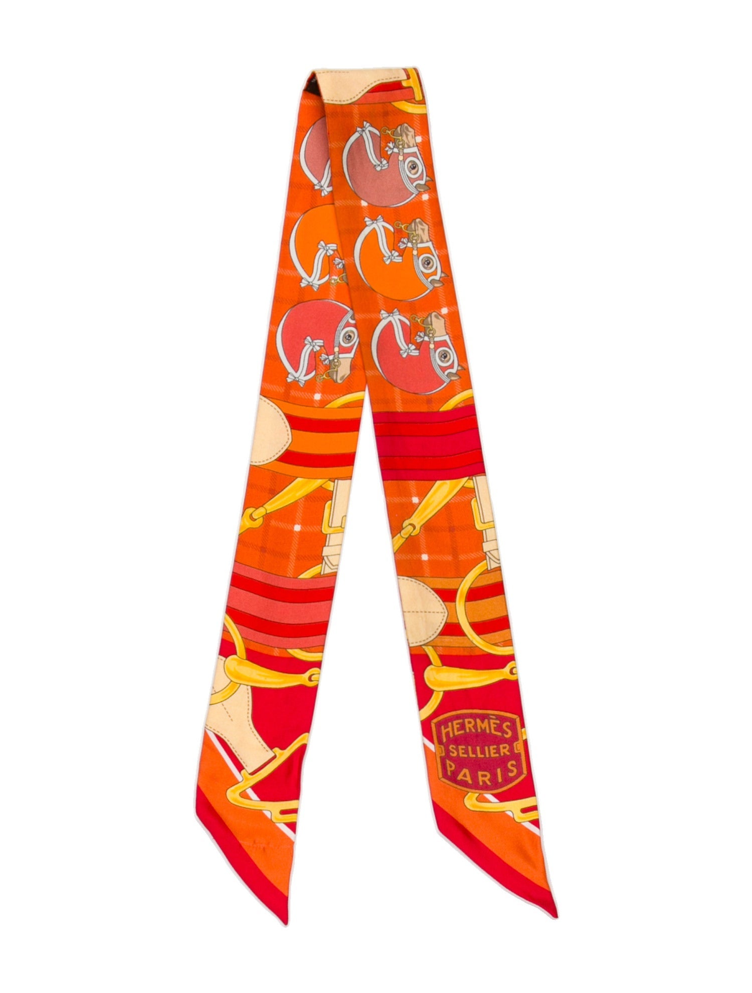 Hermès Silk Twilly Scarf w/ Tags Orange Scarves and Shawls