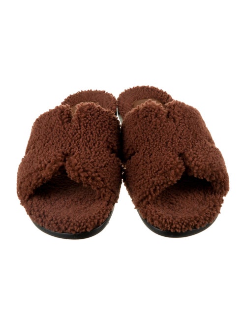 Hermès Shearling Slides