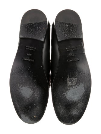 Hermès Leather Raw-Edge Trim Loafers