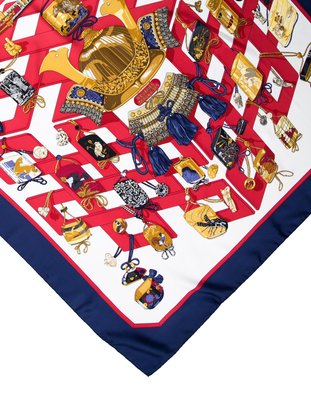 Hermès Rêveries Japonaises Silk Scarf - Blue Scarves and Shawls