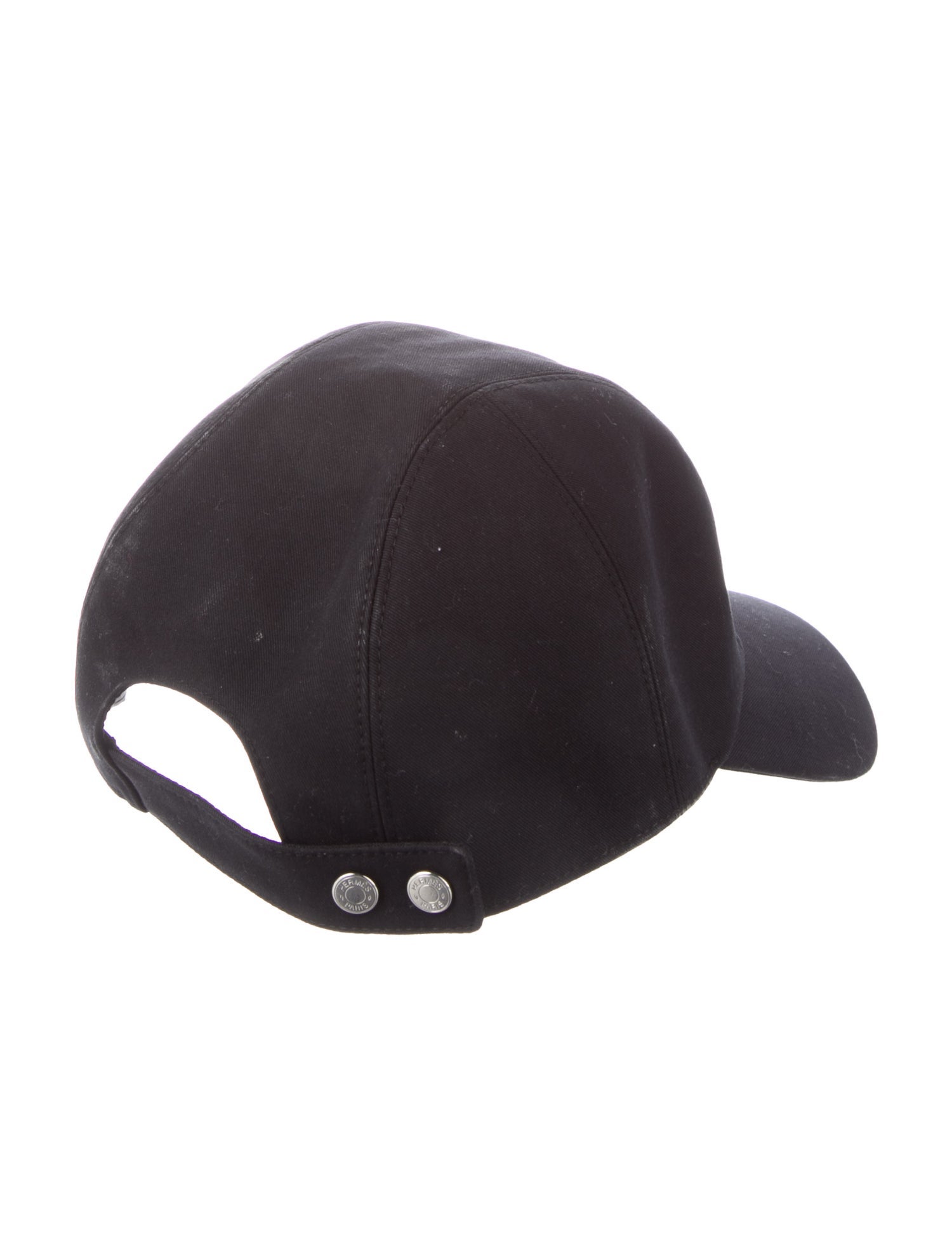authentic Hermes Davis H Sellier cap in Noir Black size 58 Pre-owned Hermes Davis H Sellier Cap – Beccas Bags main image 3