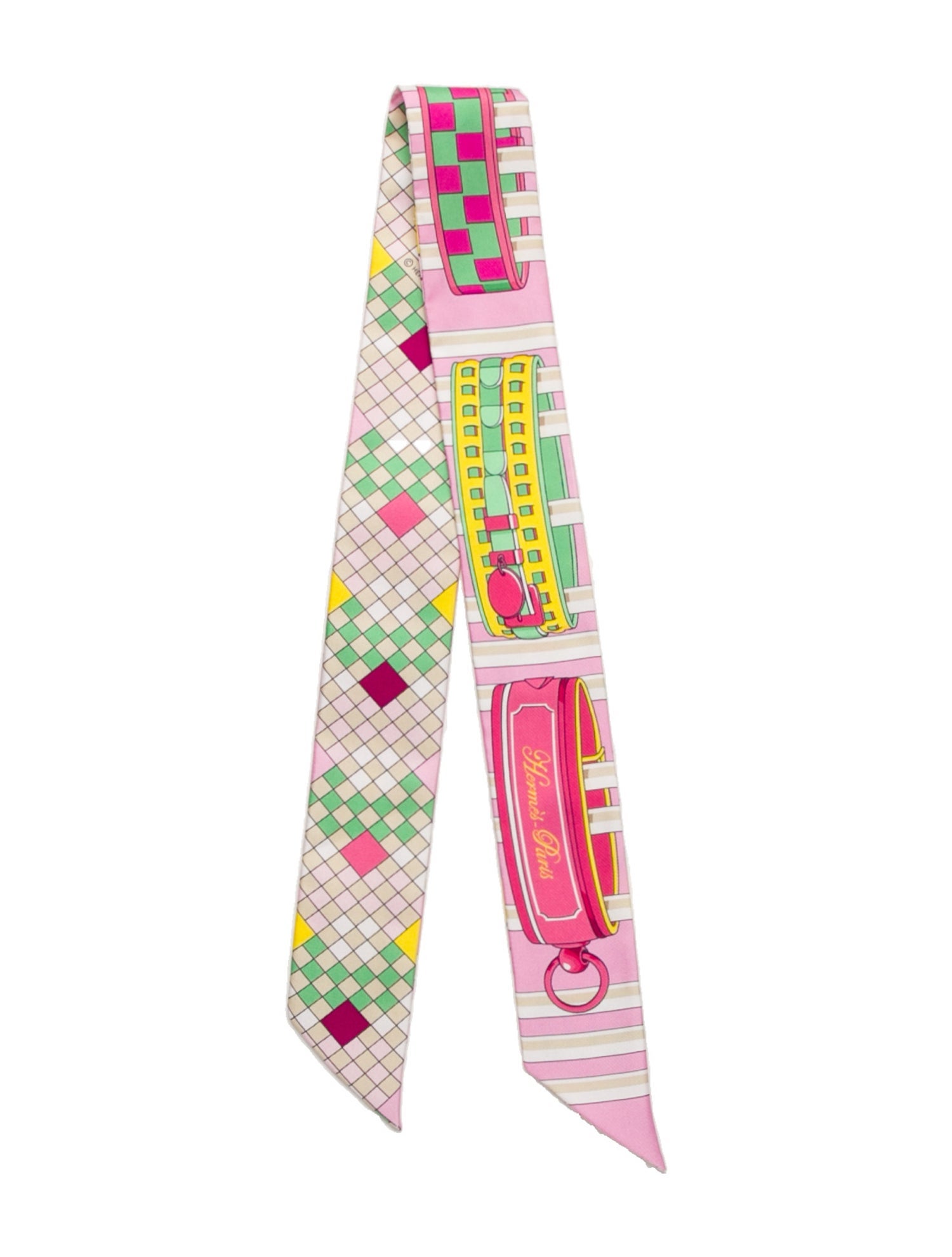 Hermès Colliers De Chiens Remix Twilly Scarf