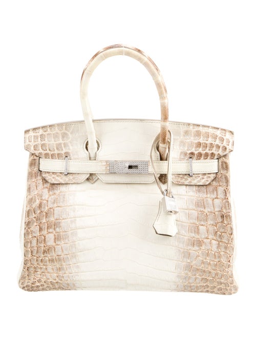 Hermès Matte Niloticus Crocodile 18K Diamond Himalayan Birkin 30