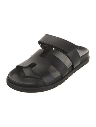 Hermès Leather Chypre Sandals Leather Slides