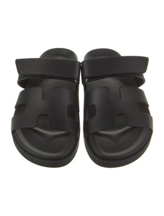 Hermès Leather Chypre Sandals Leather Slides