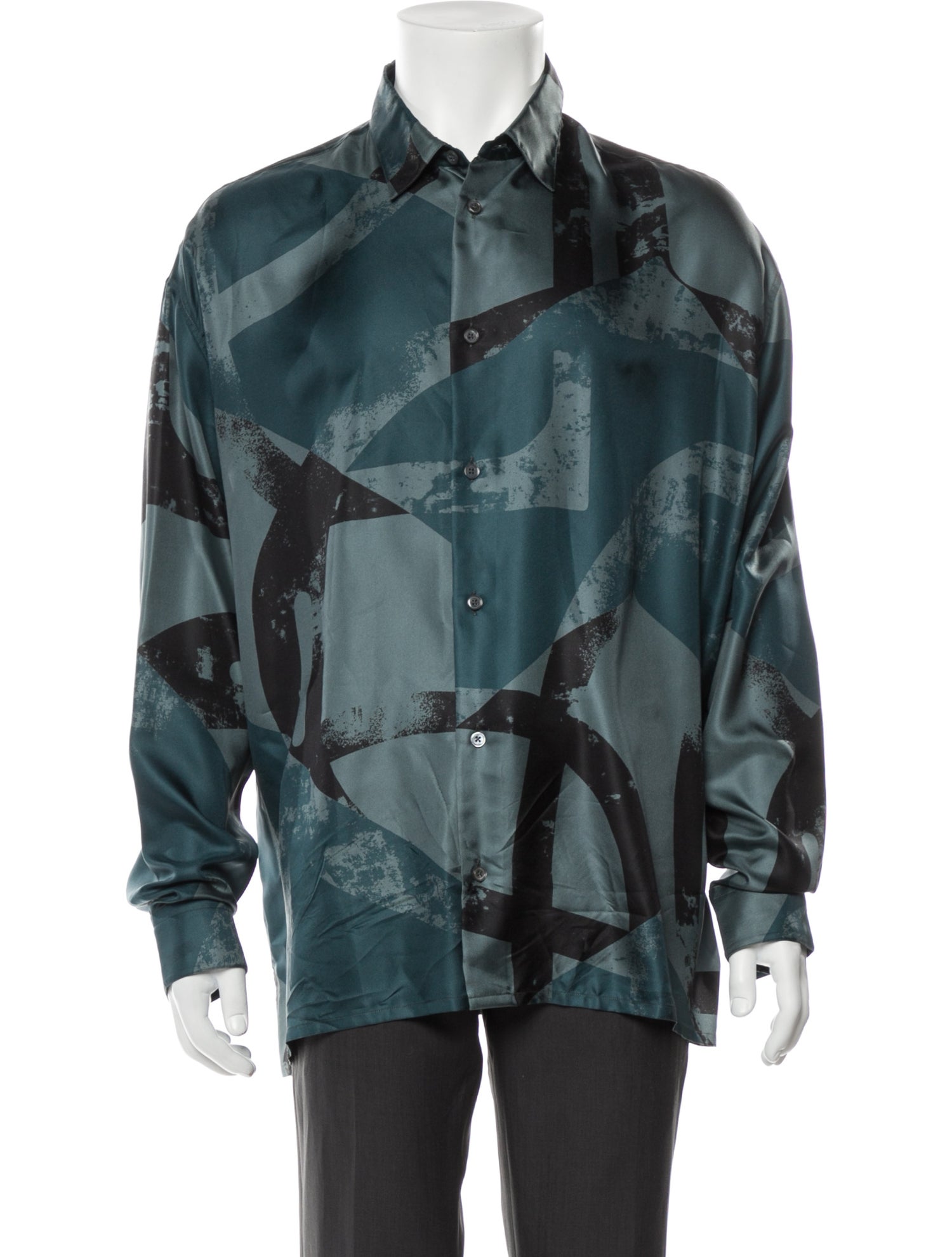 Hermès Silk Printed Shirt - Blue Casual Shirts, Clothing - HER612442 ...