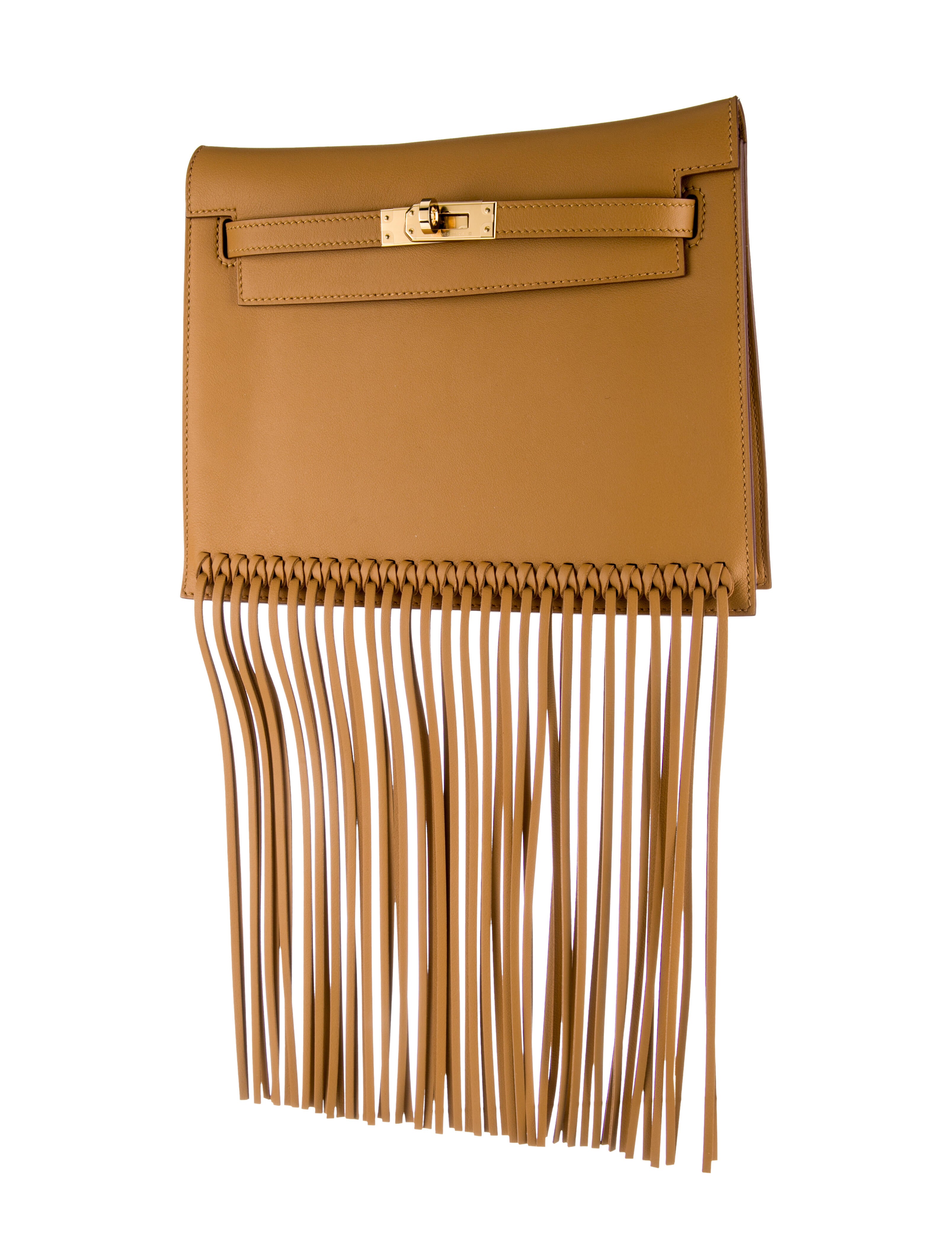 Hermès 2023 Swift Kelly Danse Anate Fringe Waist Bag w/Tags