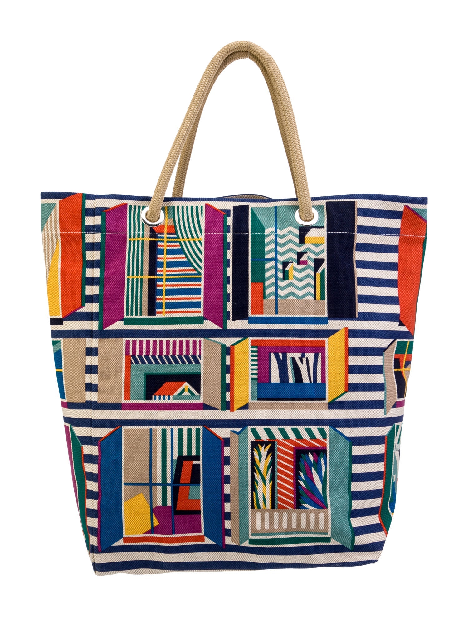 夏映えアート×軽やかさ【HERMES】From my Window ビーチバッグ From my Window beach bag | Hermès Finland