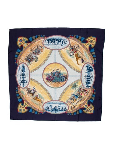 Hermès Scarves and Shawls Cavaliers Peuls Silk Scarf 90cm