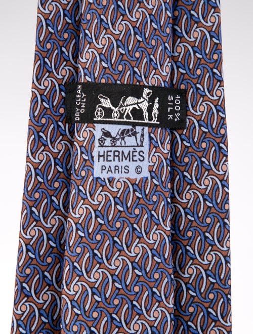 Hermès Silk Pattern Print Tie