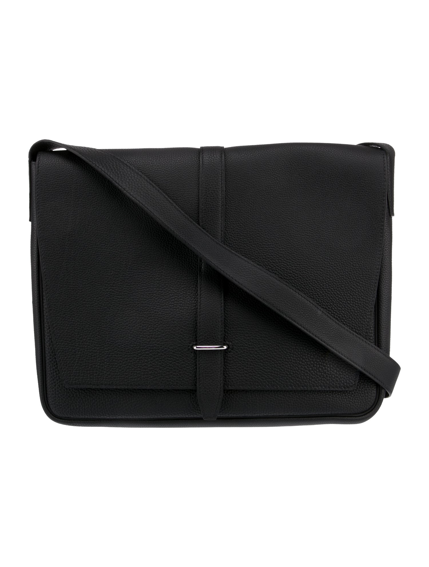 Hermès 2022 Togo Steve Light Junior Messenger Bag - Black