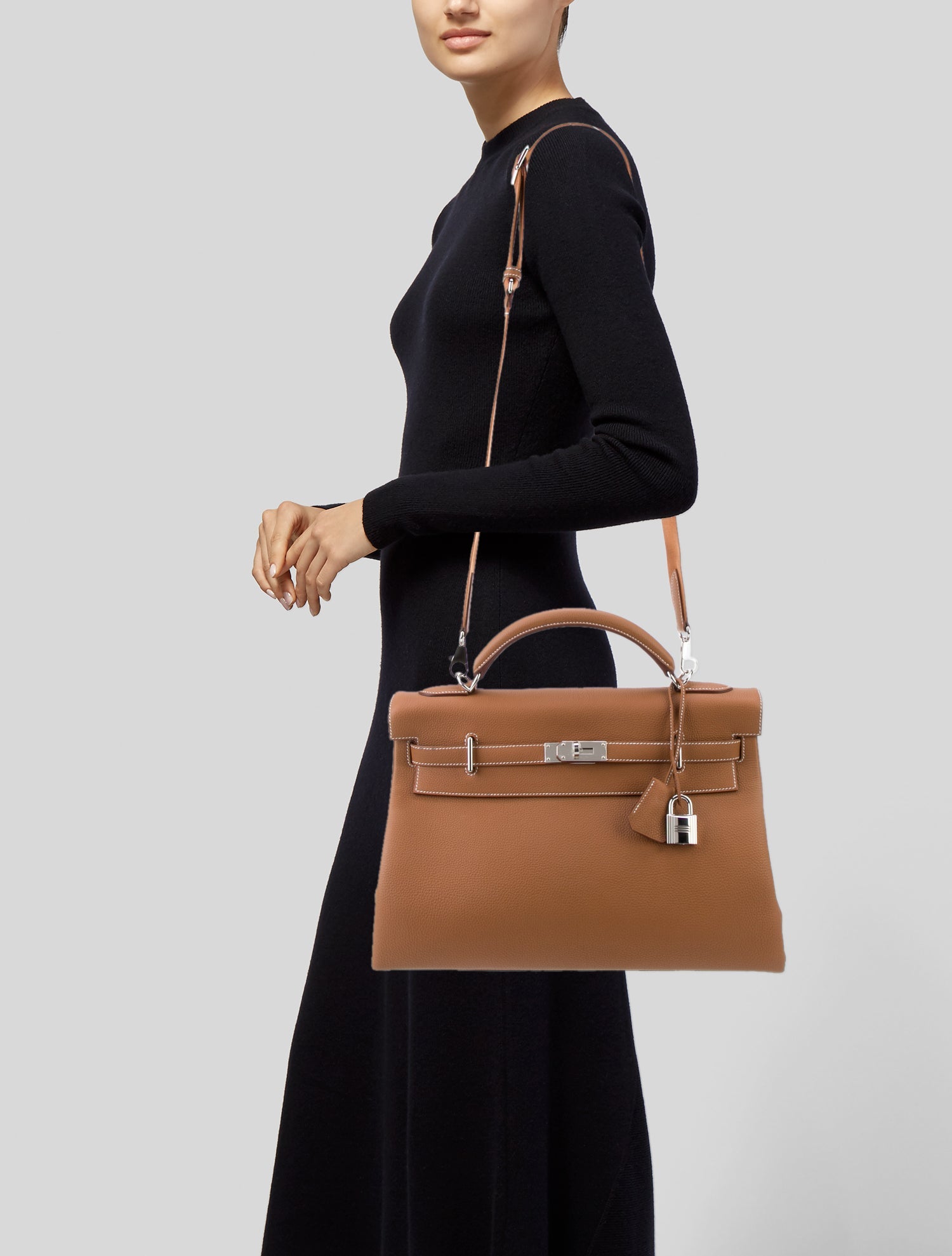 Hermès 2023 Togo Maxi Kelly 42 - Brown Satchels, Bags - HER618152