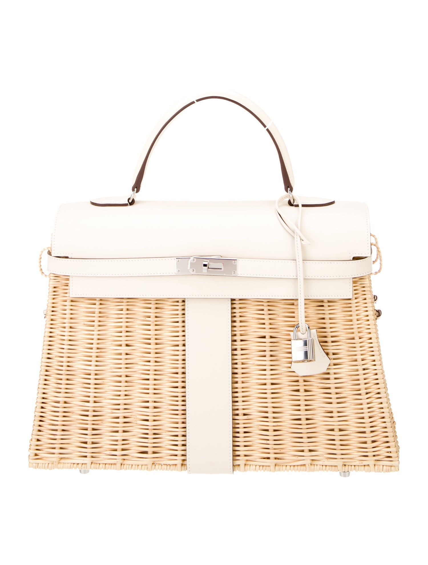 Hermès 2022 Osier Wicker and Swift Picnic Kelly 35 w/ Tags