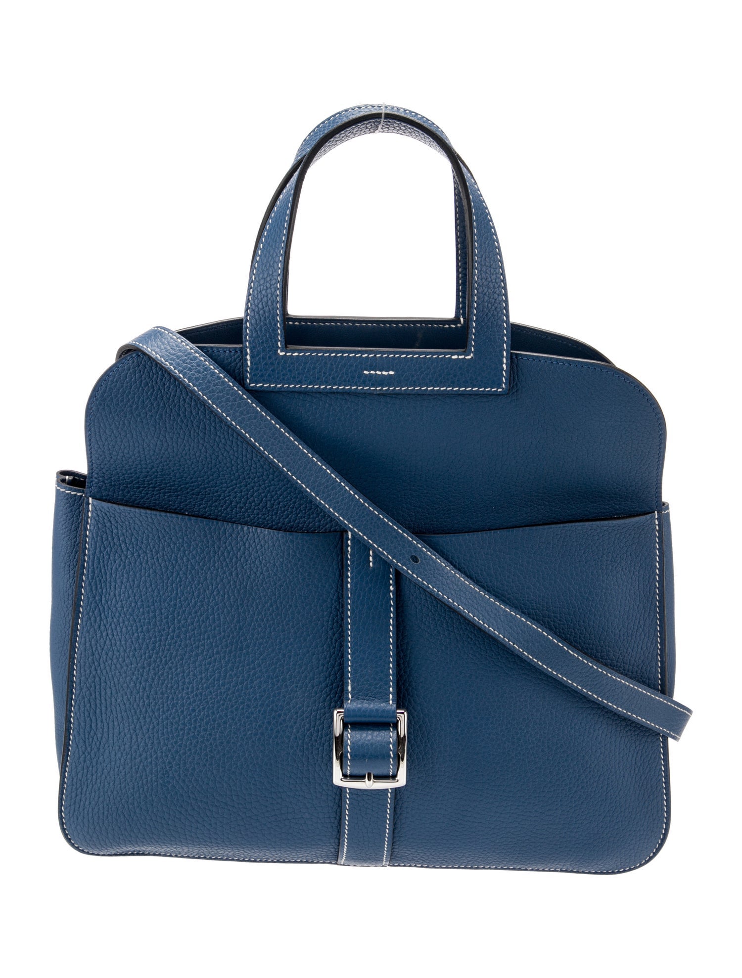 Cesare Paciotti Smooth Leather Handle Bag - Black Handle
