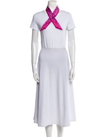 Hermès Fleurs De Lotus Silk Twilly Scarf