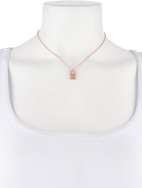 Hermès 18K Diamond Kelly Cadenas Pendant Necklace