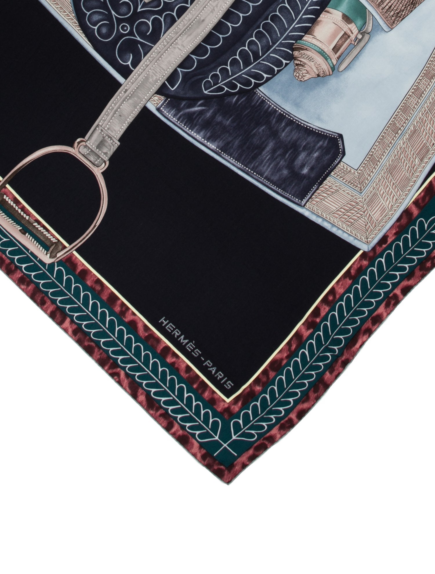 Hermès Selle D'Officier en Grande Tenue Cashmere Shawl