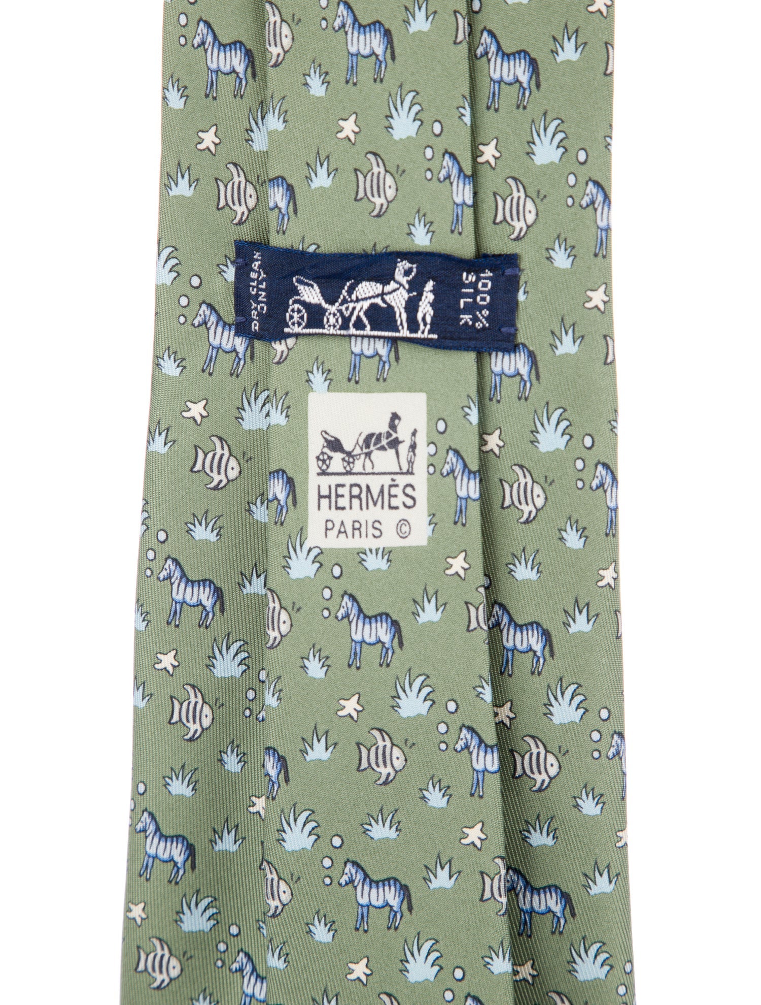 Hermès Pattern Wide Silk Tie