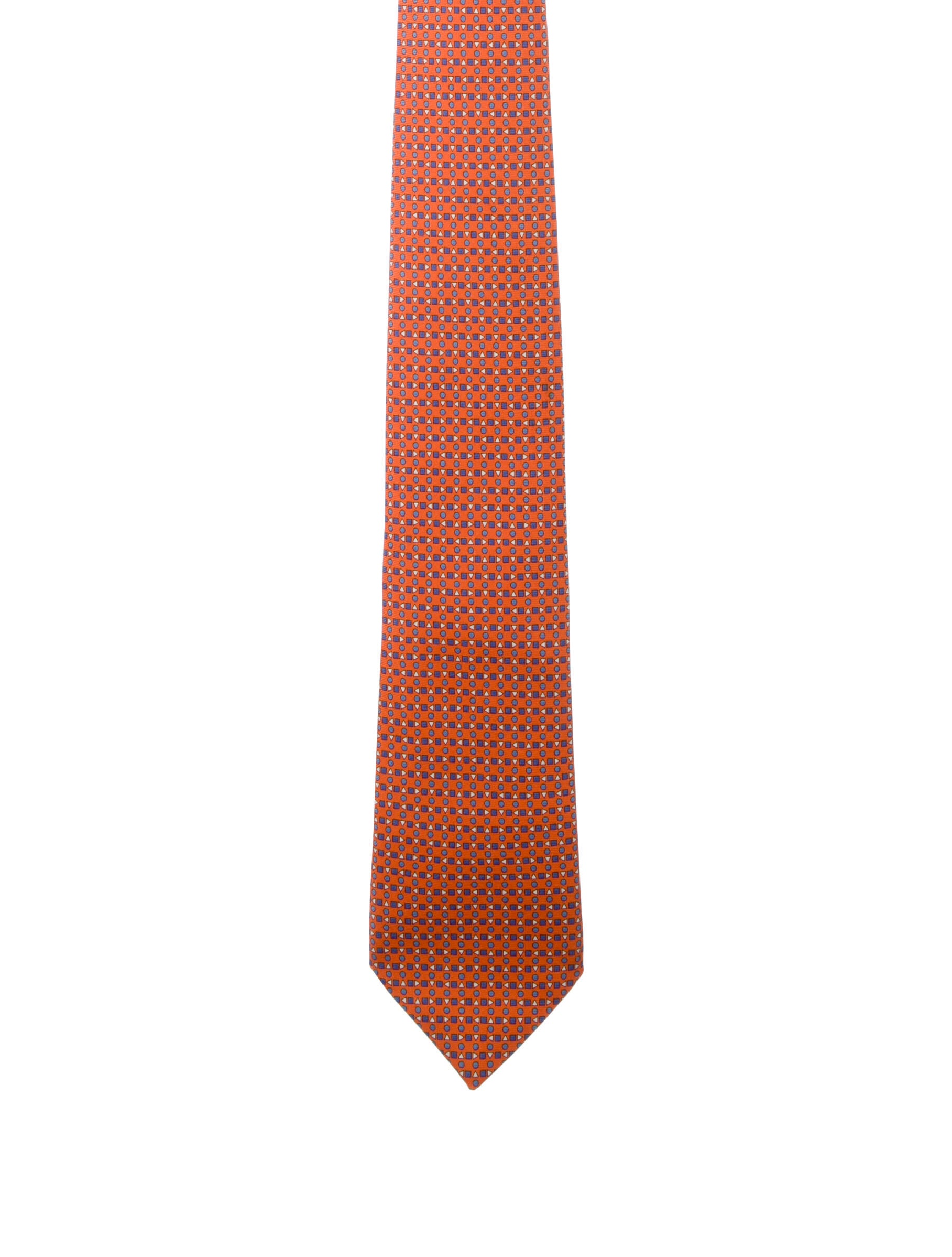 Hermès Silk Pattern Print Tie
