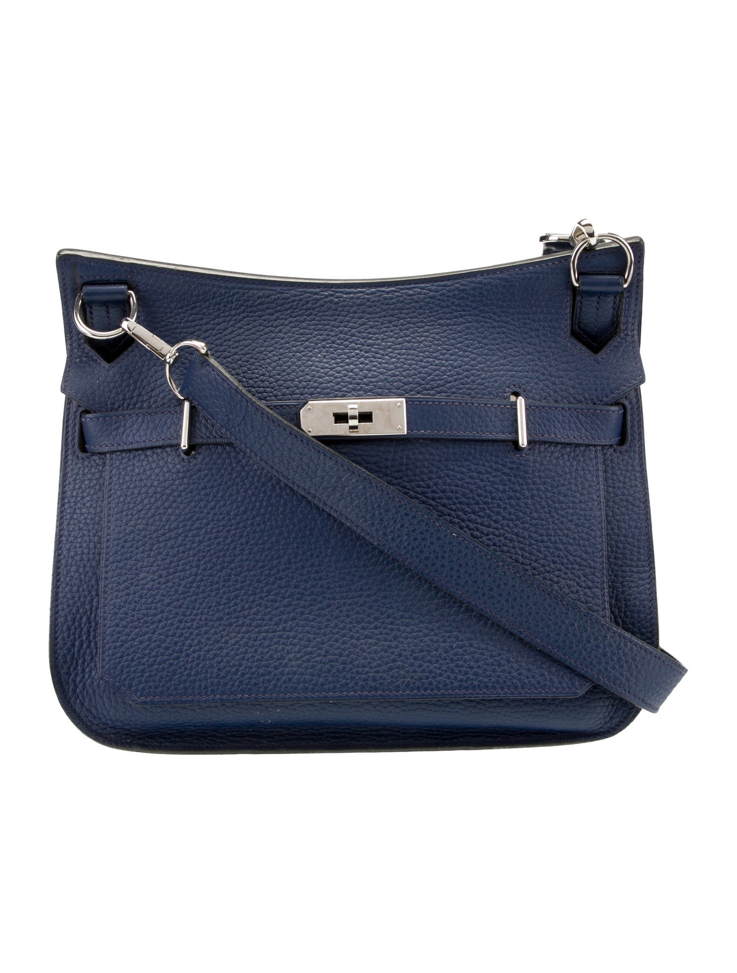 Hermès Clemence Jypsiere 28 - Blue Crossbody Bags, Handbags