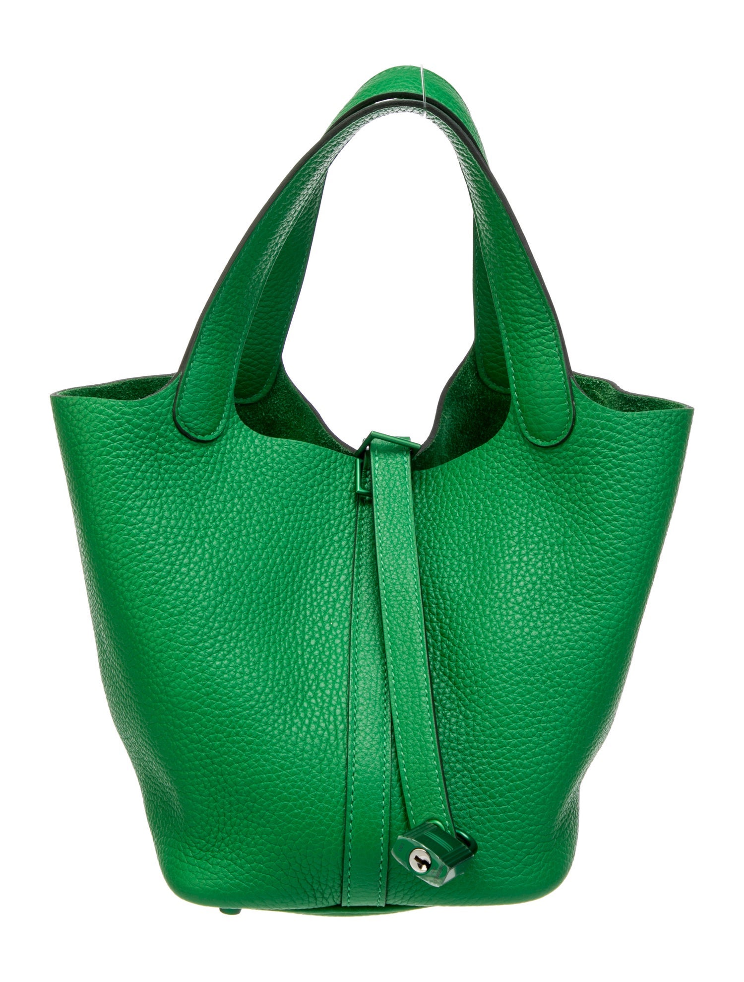 Hermès Clemence Monochrome Picotin Lock 18 - Green Handle
