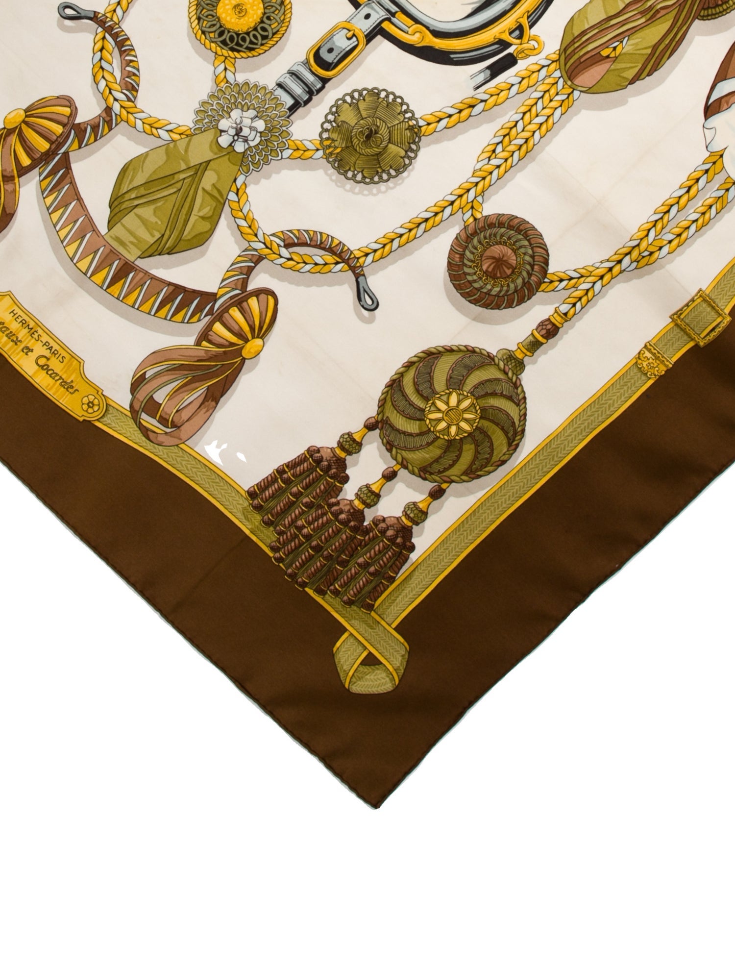 HERMES エルメス カレ90・Frontaux et Cocardes・前面ロゼット