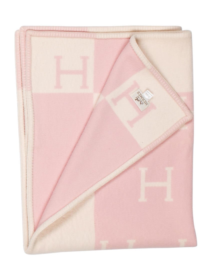 hermes pink baby blanket